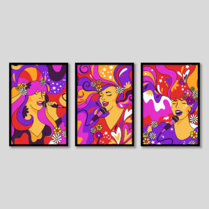 Psychedelic 01 (3) Trio Set