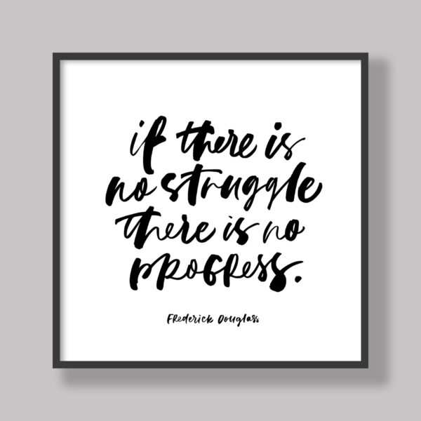 if there is no struggle, there is no progress – MY WALLS