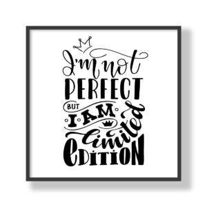 I'm not perfect, but I am limited edition