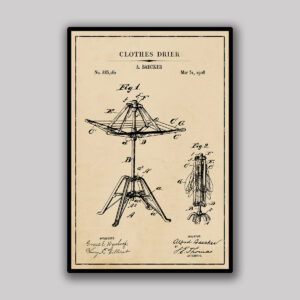 Clothes Drier Blueprint - Aged