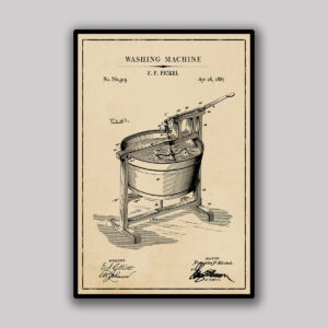 Washing Machine Blueprint - Aged