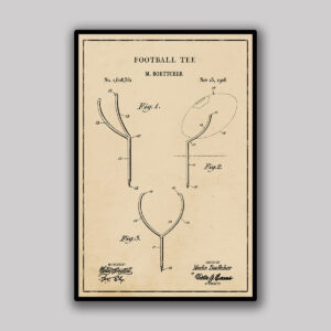Football Tee Blueprint - Aged
