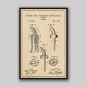 Screw Top Whiskey Dispenser Blueprint - Aged