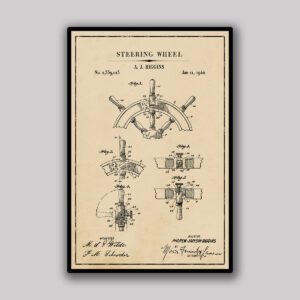 Steering Wheel Blueprint - Aged