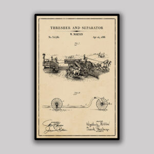 Thresher and Separator Blueprint - Aged