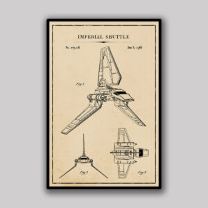 Imperial Shuttle Blueprint - Aged