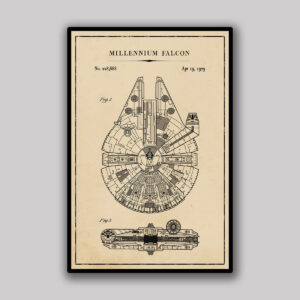 Millennium Falcon Blueprint - Aged