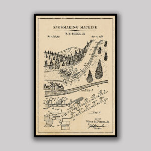 Snowmaking Machine Blueprint - Aged