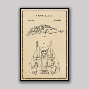 Snowspeeder Blueprint - Aged