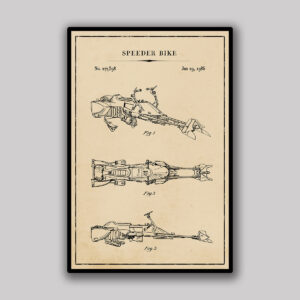 Speeder Bike Blueprint - Aged