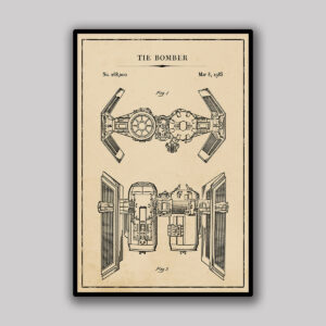 TIE Bomber Blueprint - Aged