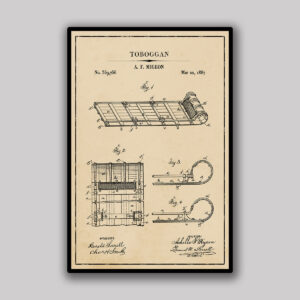Toboggan Blueprint - Aged