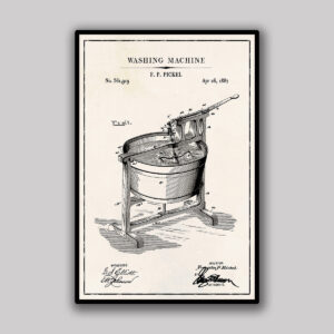 Washing Machine Blueprint - Ivory