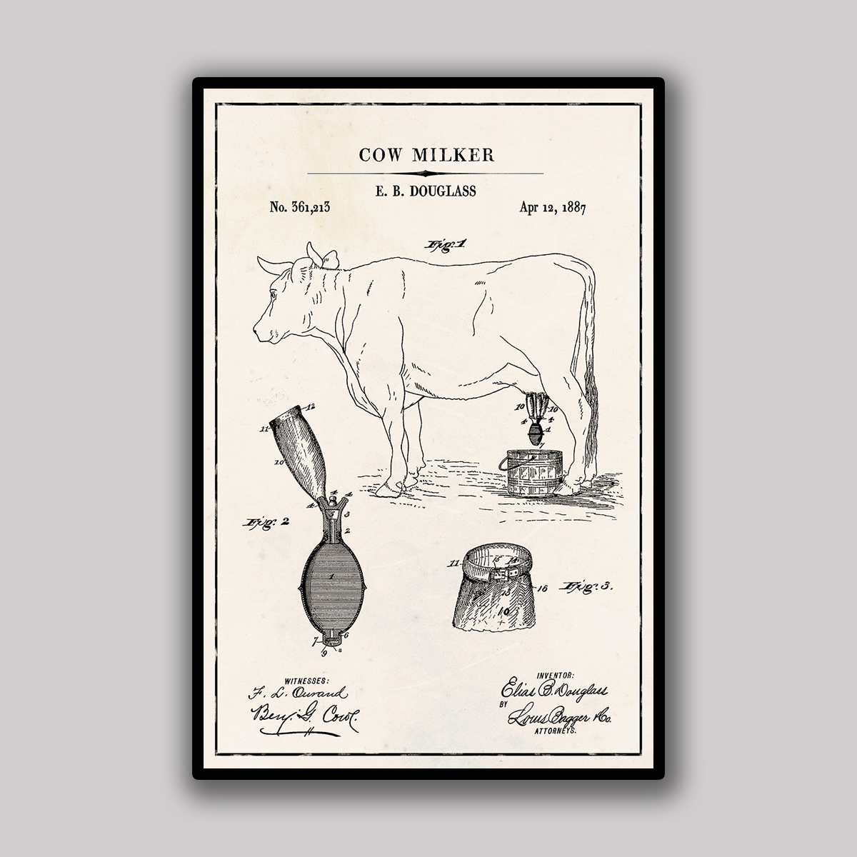 Cow Milker Blueprint - Ivory