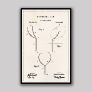 Football Tee Blueprint - Ivory