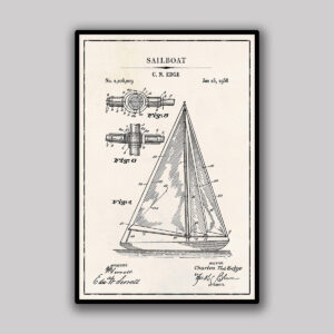 Sailboat 2 Blueprint - Ivory