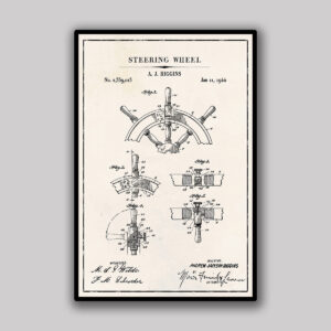 Ship Steering Wheel Blueprint - Ivory