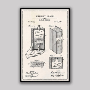 Whiskey Flask Blueprint - Ivory