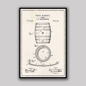 Wine Barrel Blueprint - Ivory