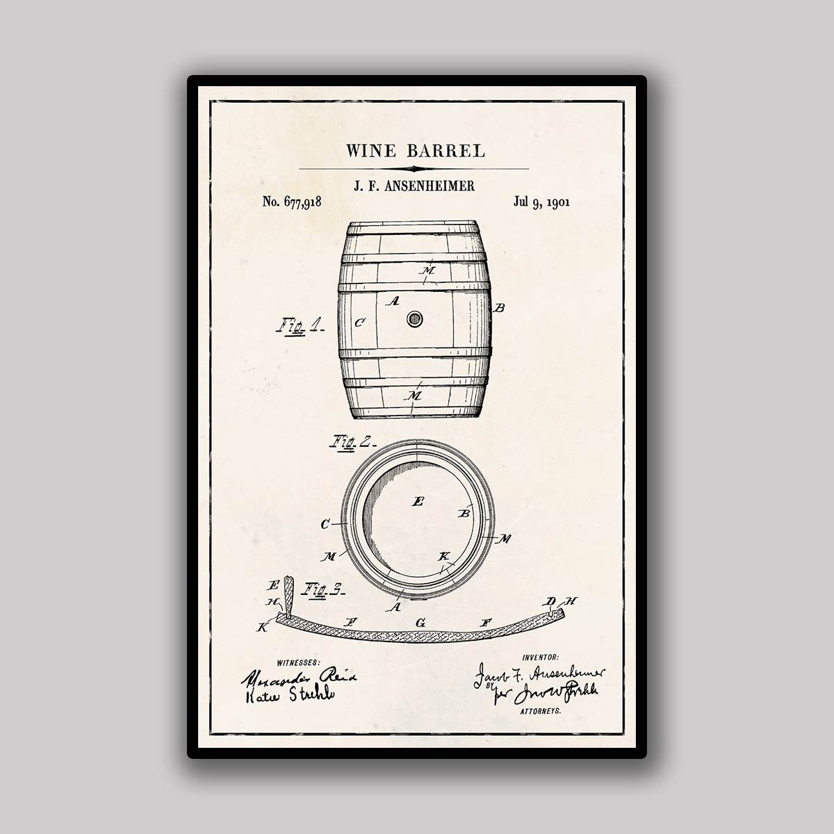 Wine Barrel Blueprint - Ivory