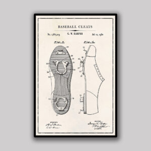 Baseball Cleats Blueprint - Ivory