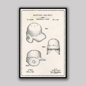 Batting Helmet Blueprint - Ivory