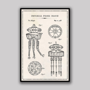 Imperial Probe Droid Blueprint - Ivory