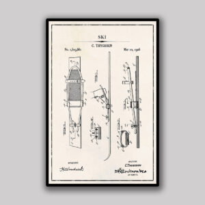 Ski Design Blueprint - Ivory