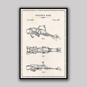 Speeder Bike Blueprint - Ivory