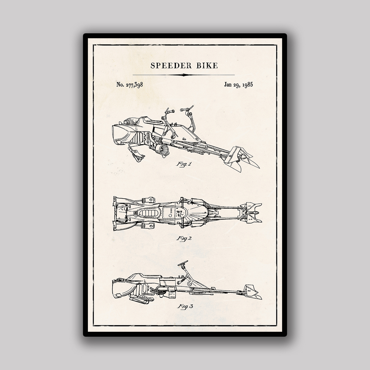 Speeder Bike Blueprint - Ivory