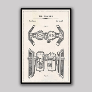 TIE Bomber Blueprint - Ivory