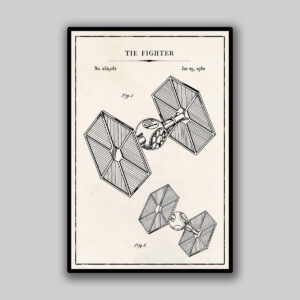 TIE Fighter Blueprint - Ivory