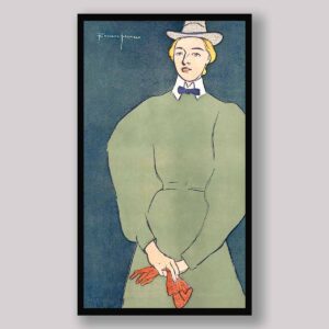 Woman Holding Gloves by Edward Penfield (1866–1925)