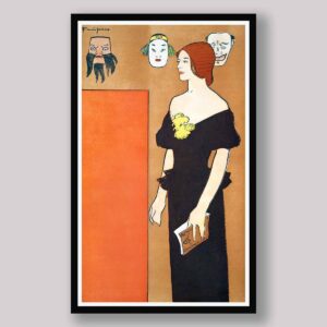 Woman in Black Dress by Edward Penfield (1866–1925)