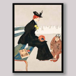 Woman Sitting on a Bench is an 1894 illustration by American artist Edward Penfield (1866–1925)