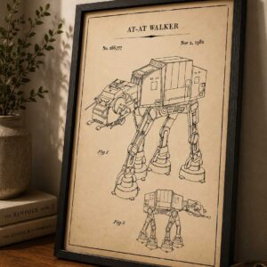 Armored Walker Blueprint - Aged