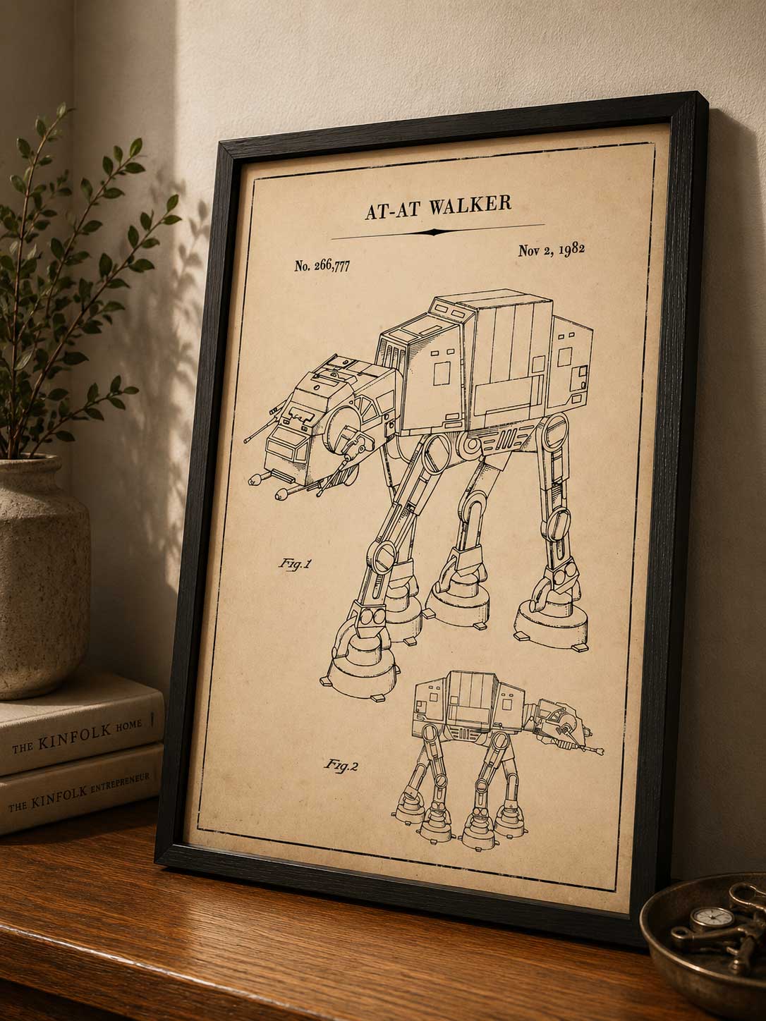 Armored Walker Blueprint - Aged