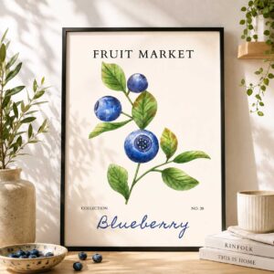 Blueberry Market Print