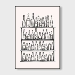 Bottle Shelf Linework