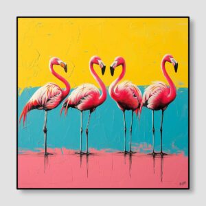 Four Flamingos