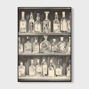 Monochrome Bottle Shelves