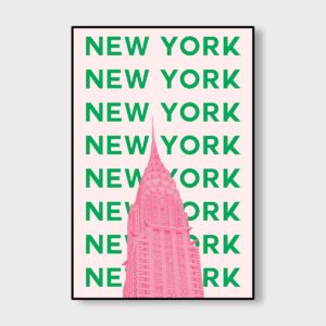 New York Skyline Green