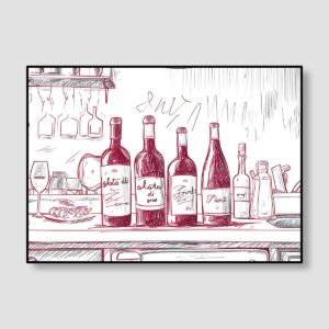 Wine Cellar Line Art