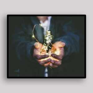 Glowing Lightbulb Hands