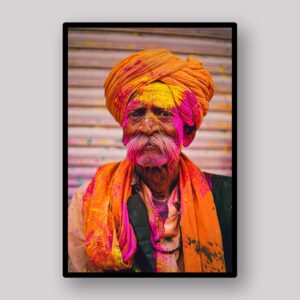Rajasthani Portrait Orange