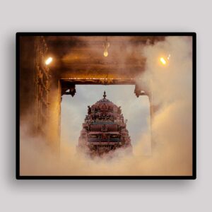 Temple Through Smoke